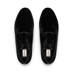 Birdies Black Velvet Flats Starling Loafers